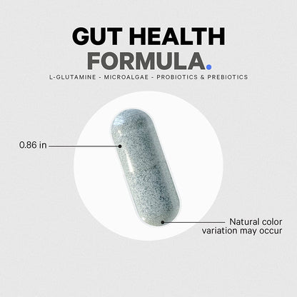 Codeage Gut Health Supplements Vegan Formula - L Glutamine, Zinc, Turkey Tail Mushroom Powder, Tonic Mushroom, Maitake, Micro Algae, Mineral, Licorice Root DGL - Probiotics, Prebiotics - 180 Capsules - dailyvitalstore