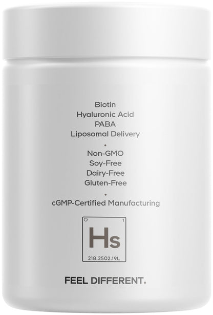 Codeage Hair Skin Nails Vitamins Platinum - KeraGEN-IV Keratin, Dermaval - Hair Fall, Skin Elasticity & Moisture Support - Biotin 5000, Collagen, Vitamin C, Coffeeberry, PABA Supplement - 60 Capsules - dailyvitalstore