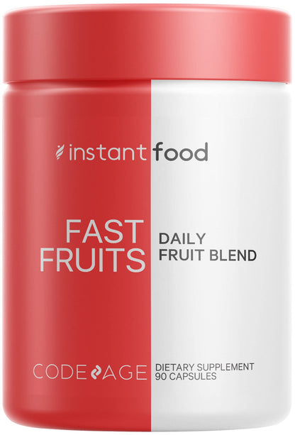 Codeage InstantFood Easy Veggies + Fast Fruits Bundle – Vegetable & Fruit Blend Capsule Supplement – Plant-Based Phytonutrient Formula – Vegan, Non-GMO – 180 Capsules - dailyvitalstore