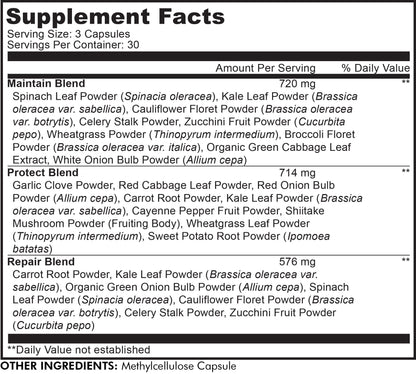 Codeage Instantfood Easy Veggies, Over 15 Vegetable Powders Equivalent All-in-One, Daily Vegan Blend, Whole Food Greens Vitamins Supplement Capsules, Phytonutrients Multivitamin, Non-GMO, 90 Capsules - dailyvitalstore