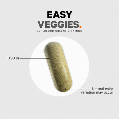 Codeage Instantfood Easy Veggies, Over 15 Vegetable Powders Equivalent All-in-One, Daily Vegan Blend, Whole Food Greens Vitamins Supplement Capsules, Phytonutrients Multivitamin, Non-GMO, 90 Capsules - dailyvitalstore