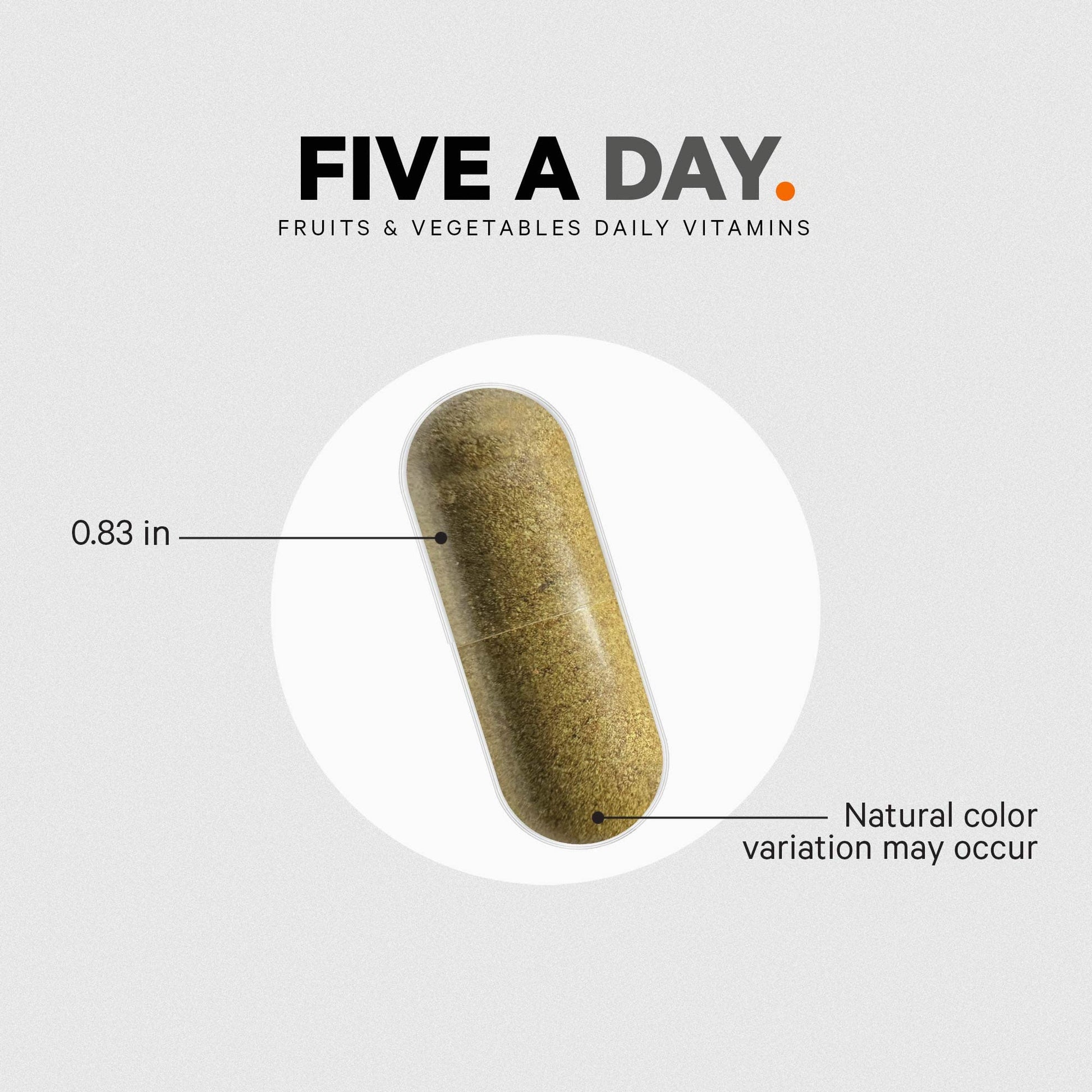 Codeage Instantfood Five A Day – Fruits & Vegetables Capsule Supplement – Whole Food Phytonutrients – 15 Fruits and Veggies Blend - Vegan, Non-GMO – 30 Capsules - dailyvitalstore