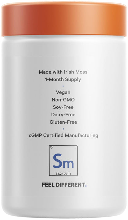 Codeage Irish Sea Moss Gummies Supplement - 300mg Irish Sea Moss 10:1 Extract - Delicious Strawberry Flavor - Vegan, Non-GMO, Gluten-Free - 60 Gummies - dailyvitalstore