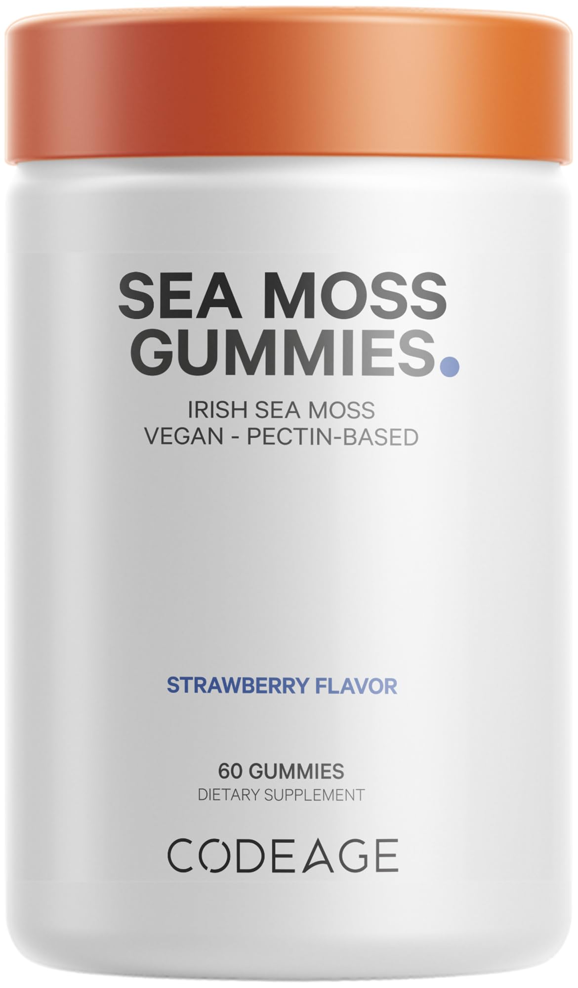 Codeage Irish Sea Moss Gummies Supplement - 300mg Irish Sea Moss 10:1 Extract - Delicious Strawberry Flavor - Vegan, Non-GMO, Gluten-Free - 60 Gummies - dailyvitalstore
