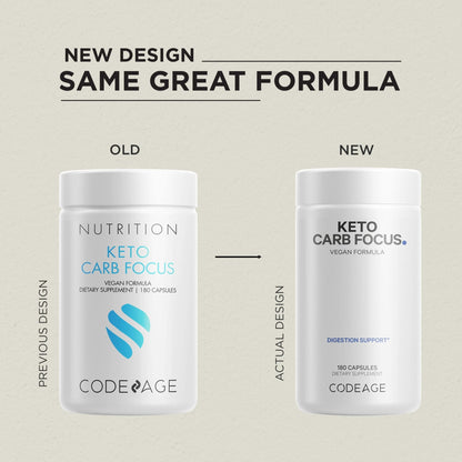 Codeage Keto Carb, White Kidney Bean, Green Tea & Cinnamon Bark Supplement, Triple Action Keto Cheat Vegan Pills, Ketogenic, Low Carb Diet Sugar, 3 Months Supply, Non-GMO, Gluten-Free, 180 Capsules - dailyvitalstore