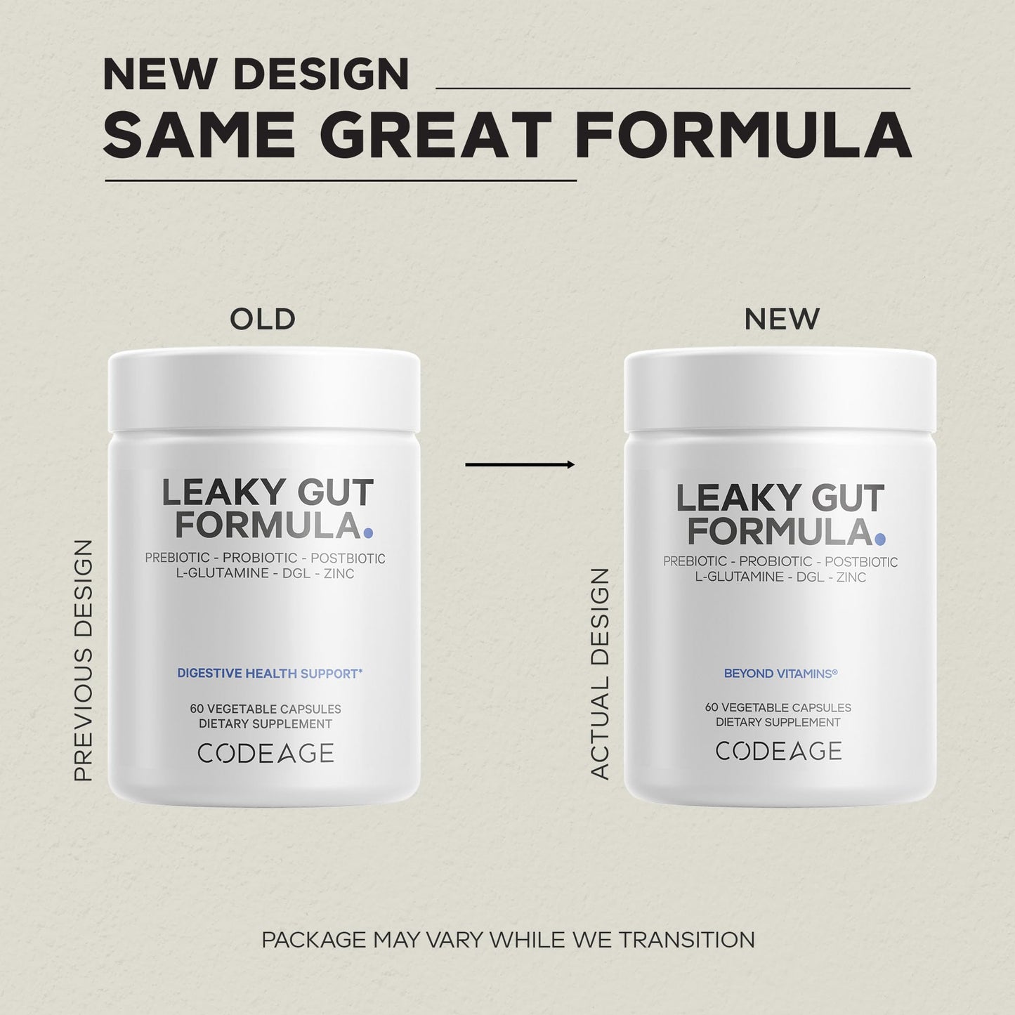 Codeage Leaky Gut Supplement, L-Glutamine, N-Acetylglucosamine, Probiotic, Butyric Acid, Polyphenols, Quercetin, DGL, Marshmallow Root, Berberine, BioPerine - dailyvitalstore
