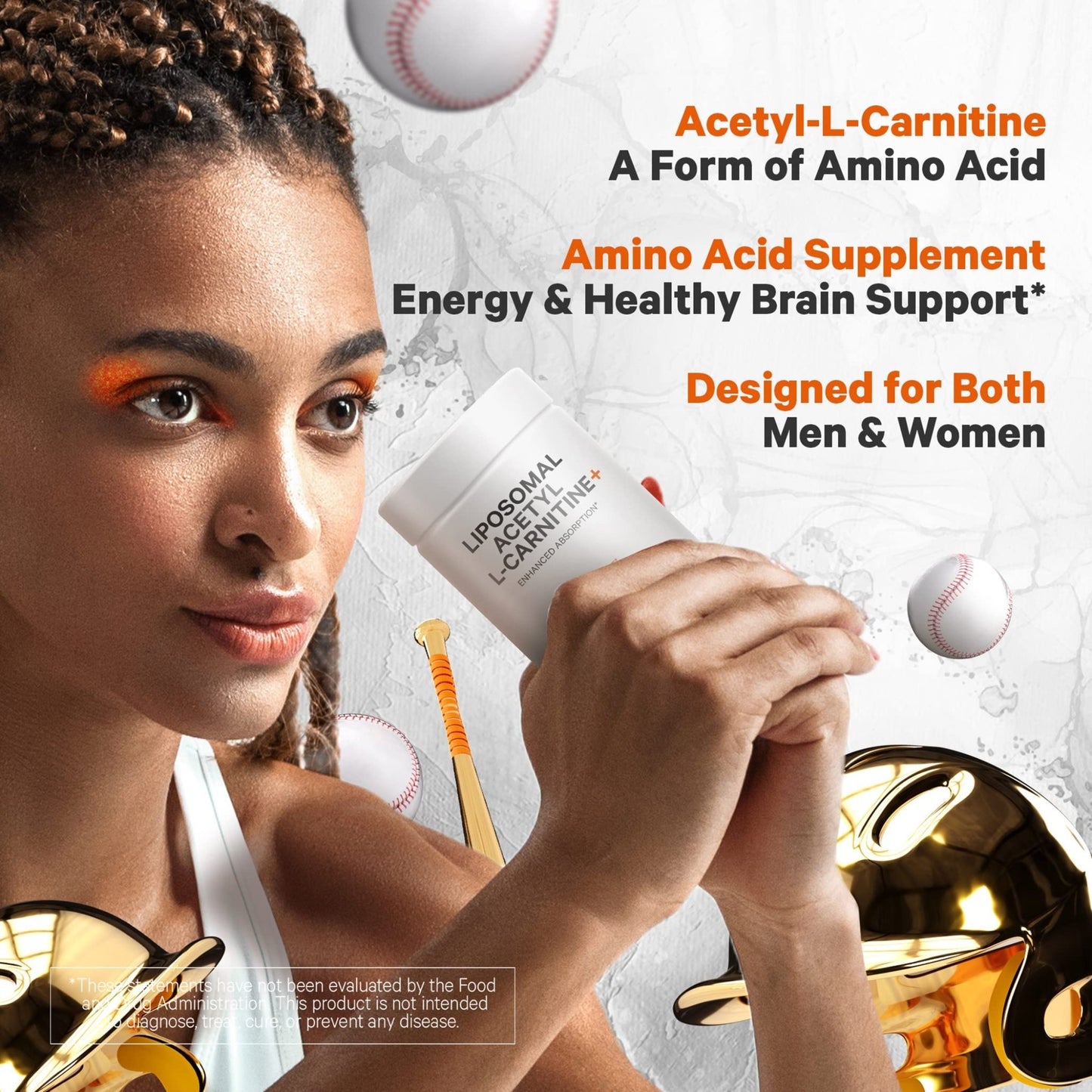 Codeage Liposomal Acetyl-L-Carnitine+ Supplement - 500 mg Acetyl-L-Carnitine per Serving - 3-Month Supply, Liposomal Delivery - Alcar Supplement - L-Carnitine - Non-GMO, Gluten-Free, 90 Capsules - dailyvitalstore