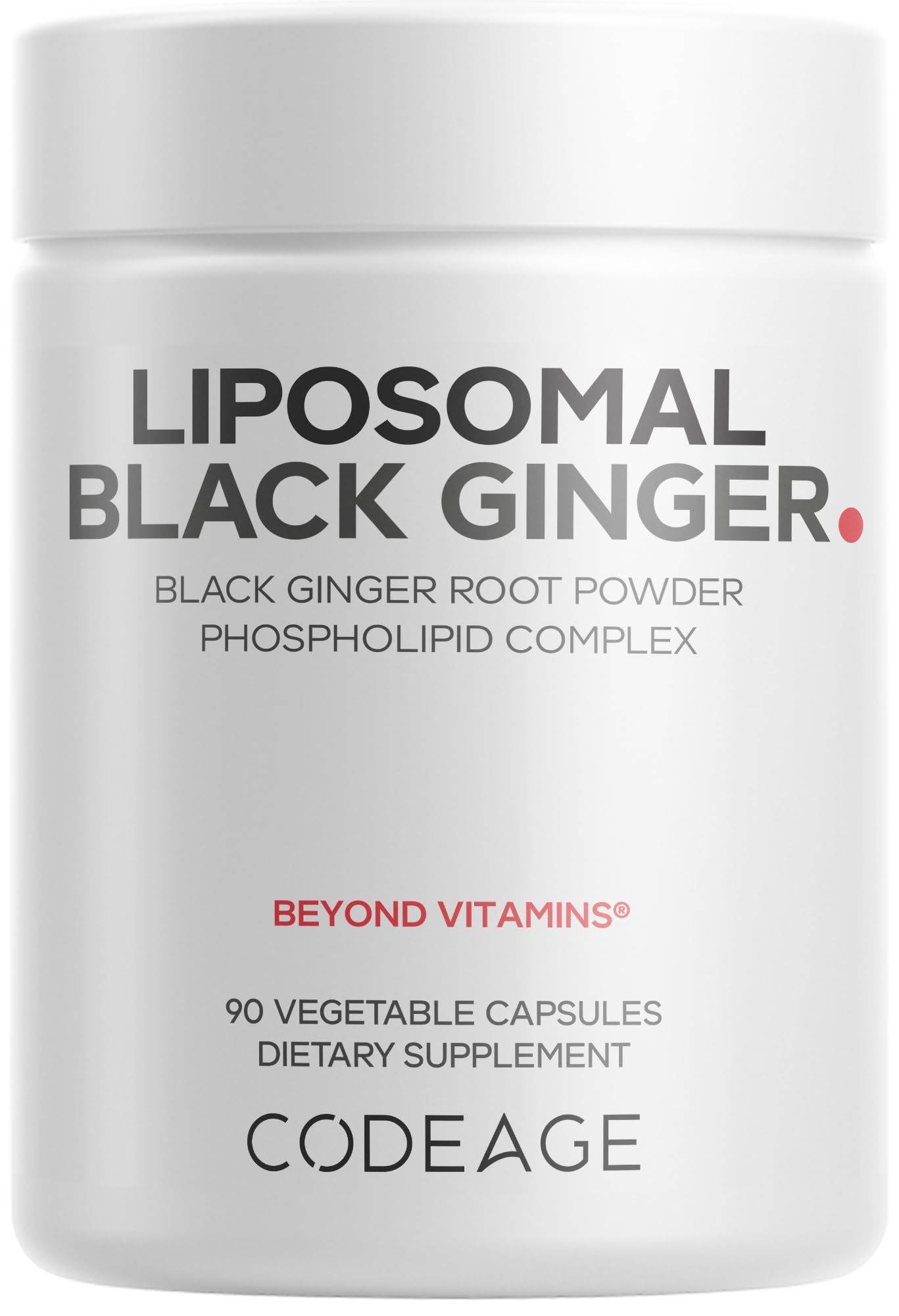 Codeage Liposomal Black Ginger Supplement - Kaempferia Parviflora Root Powder - 3-Month Supply - Ginger Root Pills and Herbal Root - Liposomal Delivery - 1 Capsule Per Serving - Non-GMO - 90 Capsules - dailyvitalstore