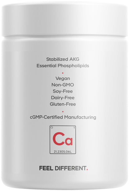 Codeage Liposomal Calcium AKG Supplement - Calcium Alpha-Ketoglutarate - 2-Month Supply - Liposomal Delivery - 1 Capsule Per Serving - Non-GMO, Gluten-Free - 60 Capsules - dailyvitalstore