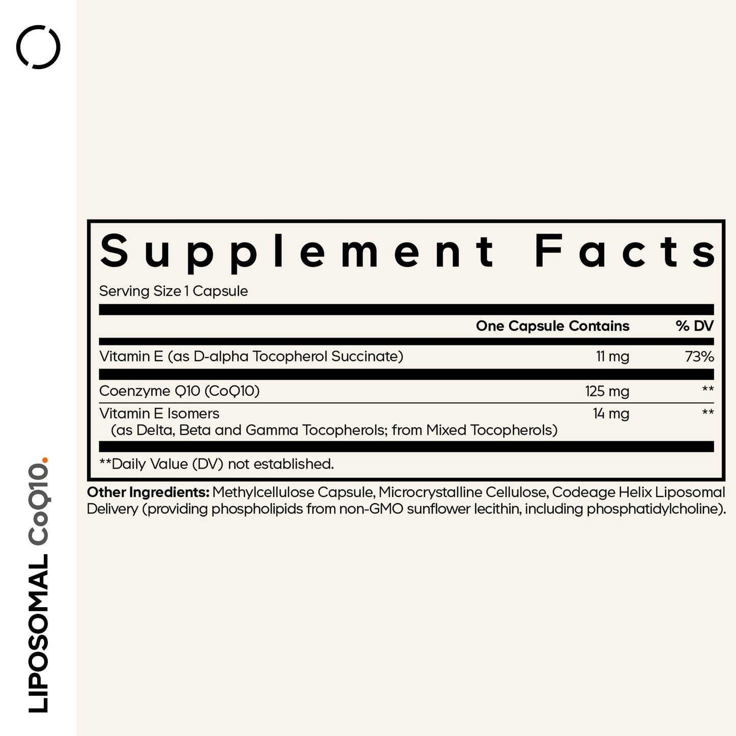 Codeage Liposomal CoQ10 Supplement - 125 mg Coenzyme Q10 with Vitamin E Isomers Tocopherols - 2-Month Supply - 1 Capsule Per Serving - Liposomal Delivery - Vegan, Non-GMO, Gluten-Free - 60 Capsules - dailyvitalstore