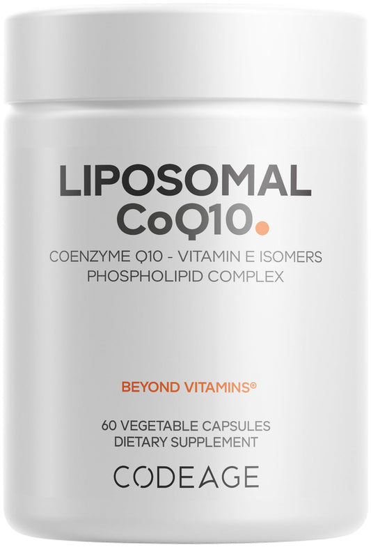 Codeage Liposomal CoQ10 Supplement - 125 mg Coenzyme Q10 with Vitamin E Isomers Tocopherols - 2-Month Supply - 1 Capsule Per Serving - Liposomal Delivery - Vegan, Non-GMO, Gluten-Free - 60 Capsules - dailyvitalstore