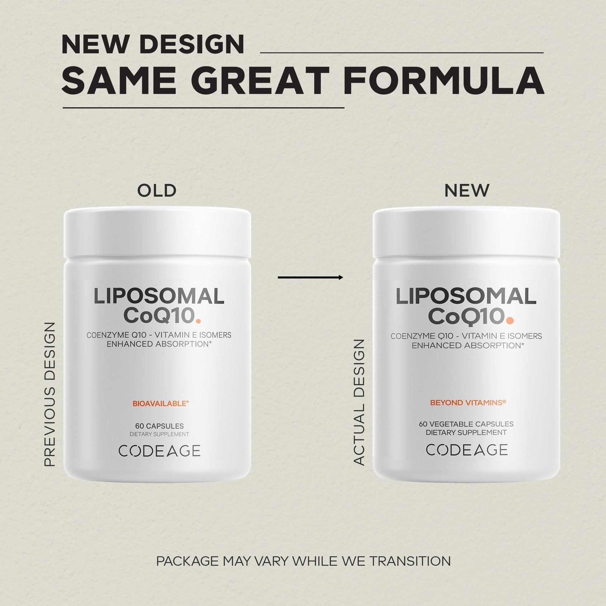 Codeage Liposomal CoQ10 Supplement - 125 mg Coenzyme Q10 with Vitamin E Isomers Tocopherols - 2-Month Supply - 1 Capsule Per Serving - Liposomal Delivery - Vegan, Non-GMO, Gluten-Free - 60 Capsules - dailyvitalstore