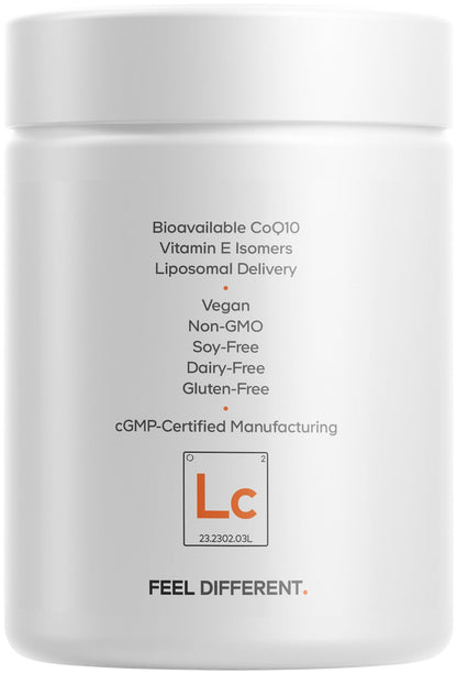 Codeage Liposomal CoQ10 Supplement - 125 mg Coenzyme Q10 with Vitamin E Isomers Tocopherols - 2-Month Supply - 1 Capsule Per Serving - Liposomal Delivery - Vegan, Non-GMO, Gluten-Free - 60 Capsules - dailyvitalstore