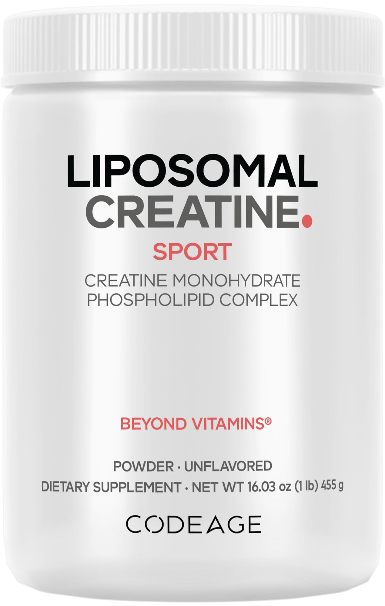 Codeage Liposomal Creatine Powder Supplement - 3-Month Supply - 5000mg Creatine Monohydrate Pre Workout & Post Workouts - Unflavored Creatine, Pure Creatine Powder, Creatinine for Sports - 90 Servings - dailyvitalstore