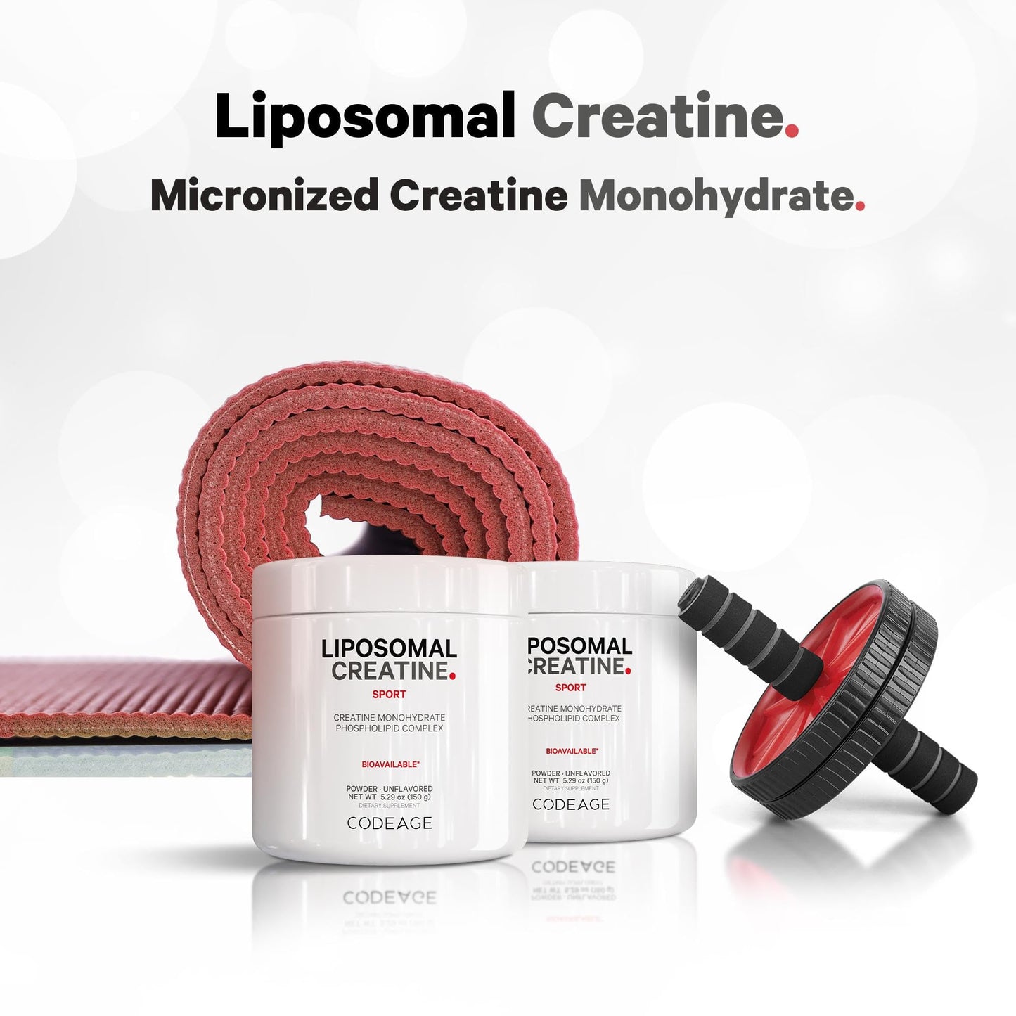 Codeage Liposomal Creatine Powder Supplement, Pure Creatine Monohydrate 5000mg, Pre Workout & Post Workouts - Unflavored Creatine, Micronized Creatine Powder - Creatinine for Sports - 30 Servings - dailyvitalstore