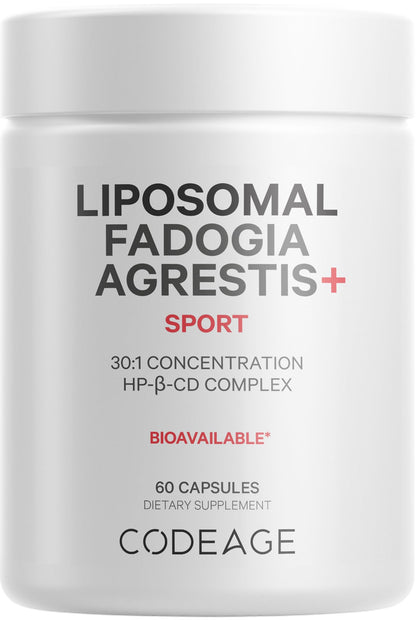 Codeage Liposomal Fadogia Agrestis 600mg Supplement - Fadogia Agrestis 30:1 Extract, Vitamin D3, Zinc, Fenugreek, BioPerine Black Pepper - 2-Month Supply - Liposomal Delivery - Non-GMO, 60 Capsules - dailyvitalstore