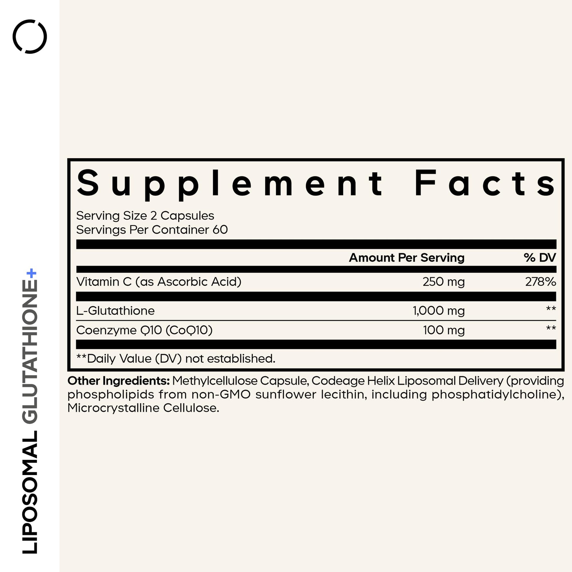 Codeage Liposomal Glutathione+ Supplement - 1000 mg Reduced L-Glutathione Pills, Vitamin C Ascorbic Acid, CoQ10 - Liposomal Delivery - Skin & Antioxidant Support - Non-GMO - 120 Capsules - dailyvitalstore