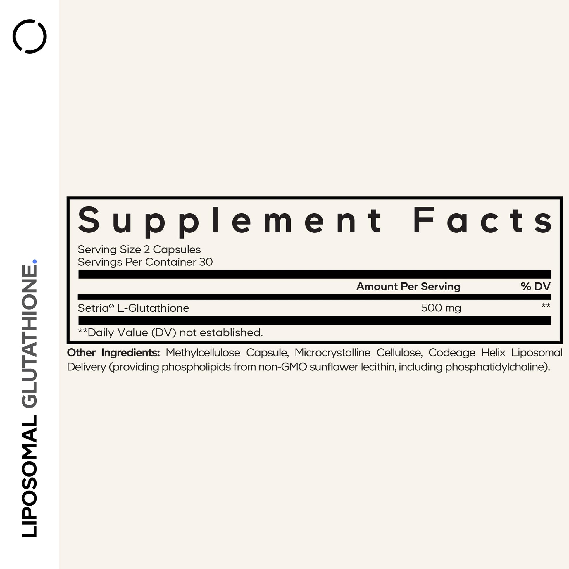 Codeage Liposomal Glutathione Supplement - Pure Reduced Setria L-Glutathione, Liposomal Delivery, Phospholipid Complex - Vegan, Non-GMO - 2-Pack - dailyvitalstore