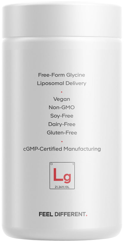 Codeage Liposomal Glycine+ Supplement - Free-Form Glycine 1,500 mg with Liposomal Delivery - 2-Month Supply - Amino Acid Capsules - Protein Support - Glycine Vitamins - 180 Capsules - dailyvitalstore