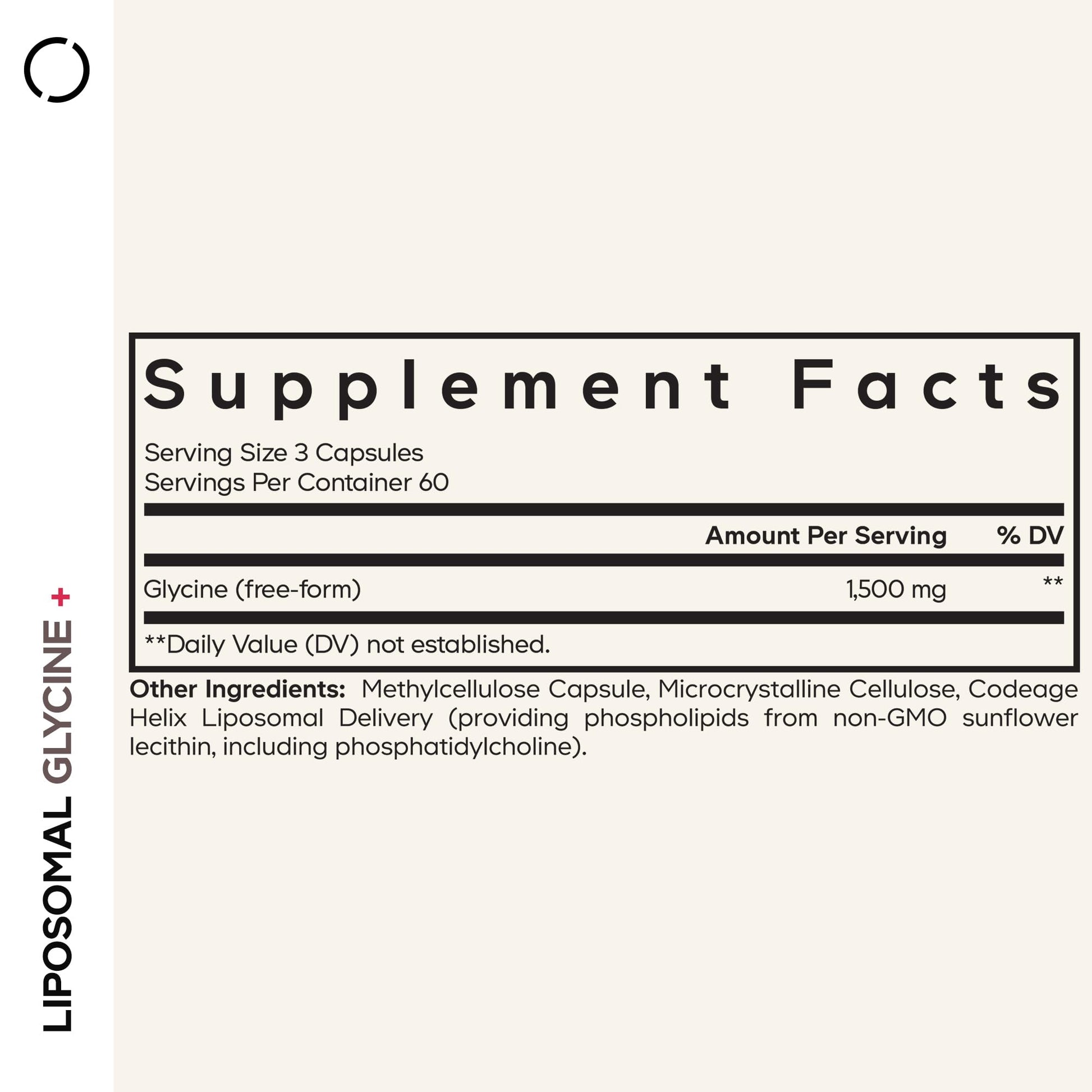 Codeage Liposomal Glycine+ Supplement - Free-Form Glycine 1,500 mg with Liposomal Delivery - 2-Month Supply - Amino Acid Capsules - Protein Support - Glycine Vitamins - 180 Capsules - dailyvitalstore