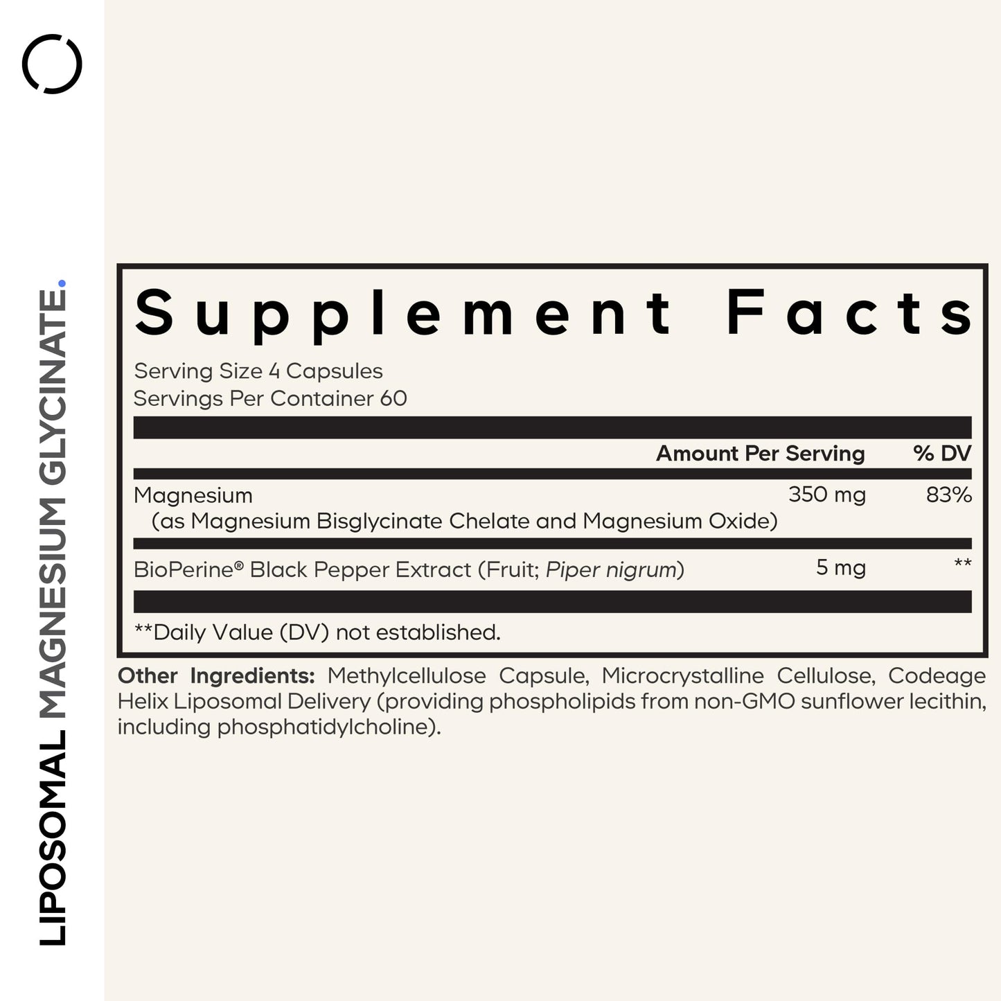 Codeage Liposomal Magnesium Glycinate Supplement, 2-Month Supply, Bisglycinate Magnesium Chelate, Chelated Magnesium Mineral Pills, BioPerine Black Pepper Vitamins Capsules, Non-GMO Vegan, 240 ct - dailyvitalstore