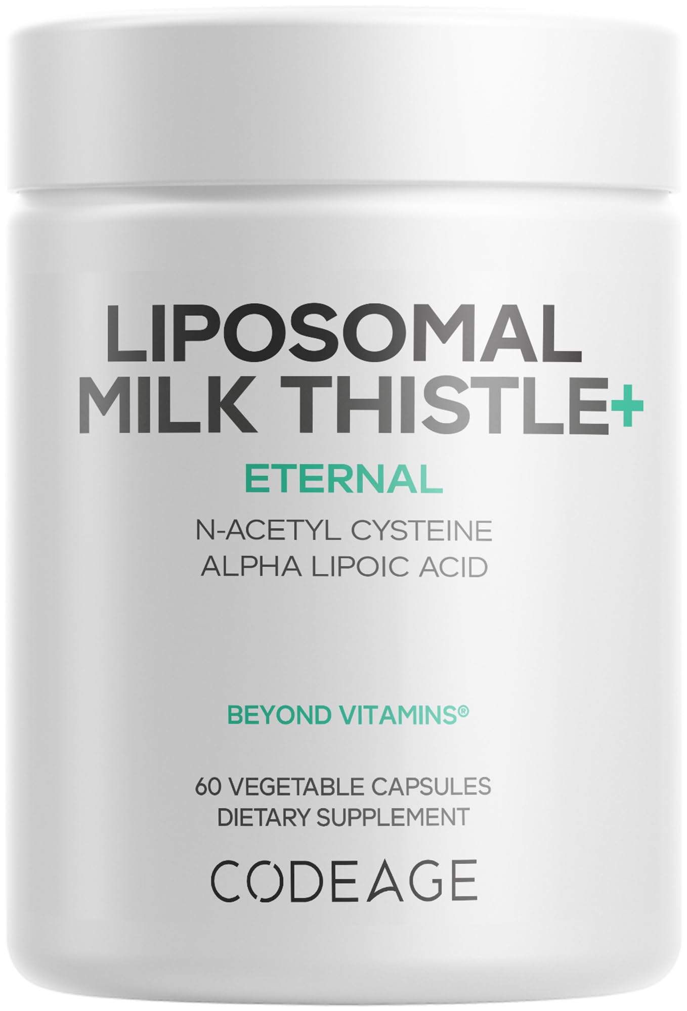 Codeage Liposomal Milk Thistle+ Supplement - Silymarin from Silybum Marianum, NAC, Artichoke Leaf, Dandelion Root, Alpha Lipoic Acid, BioPerine, Liposomal Delivery - Non-GMO - 60 Capsules - dailyvitalstore
