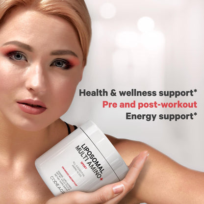 Codeage Liposomal Multi Amino Powder Supplement - BCAA & EAA Supplement All 9 Essential Amino Acids, Branched-Chain Amino Acid, Pre & Post Workout, Unflavored, Liposomal Delivery, Non-GMO, 6.15 oz - dailyvitalstore