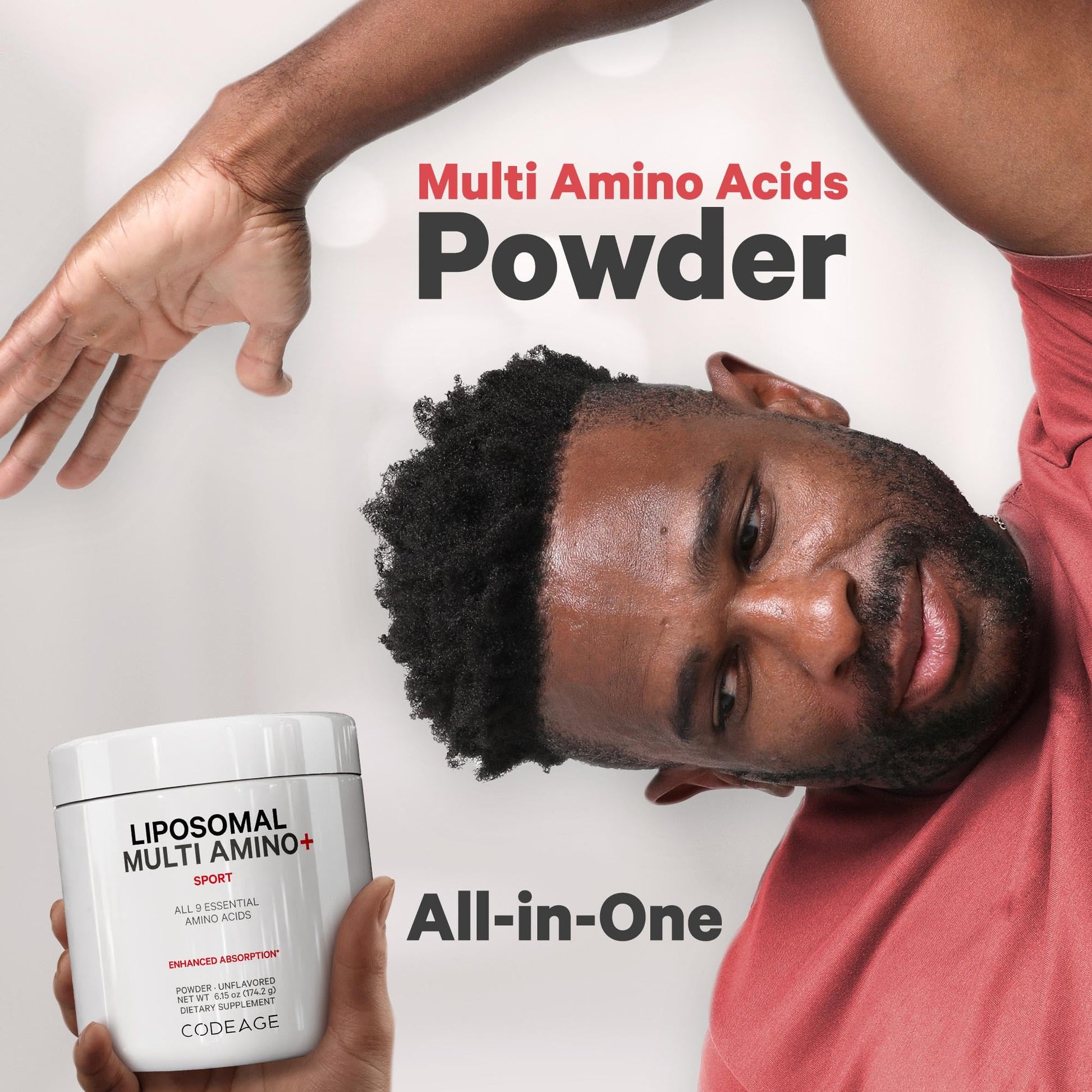 Codeage Liposomal Multi Amino Powder Supplement - BCAA & EAA Supplement All 9 Essential Amino Acids, Branched-Chain Amino Acid, Pre & Post Workout, Unflavored, Liposomal Delivery, Non-GMO, 6.15 oz - dailyvitalstore