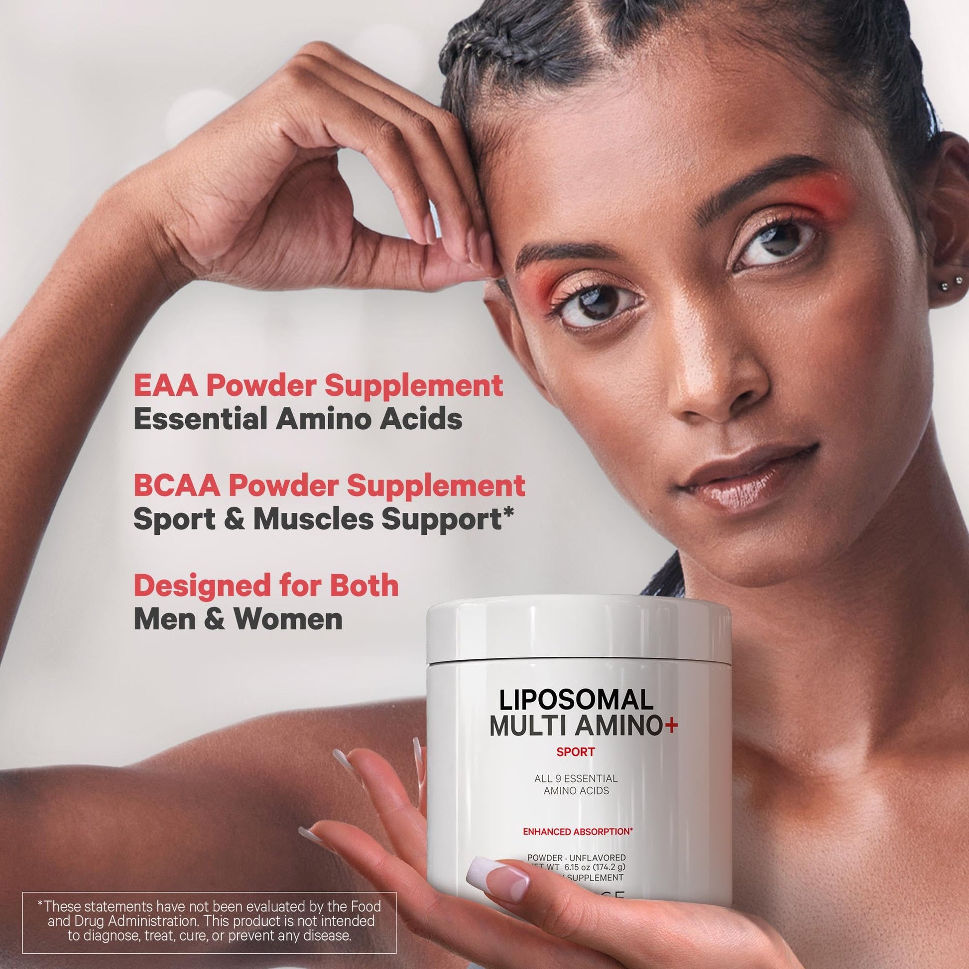 Codeage Liposomal Multi Amino Powder Supplement - BCAA & EAA Supplement All 9 Essential Amino Acids, Branched-Chain Amino Acid, Pre & Post Workout, Unflavored, Liposomal Delivery, Non-GMO, 6.15 oz - dailyvitalstore