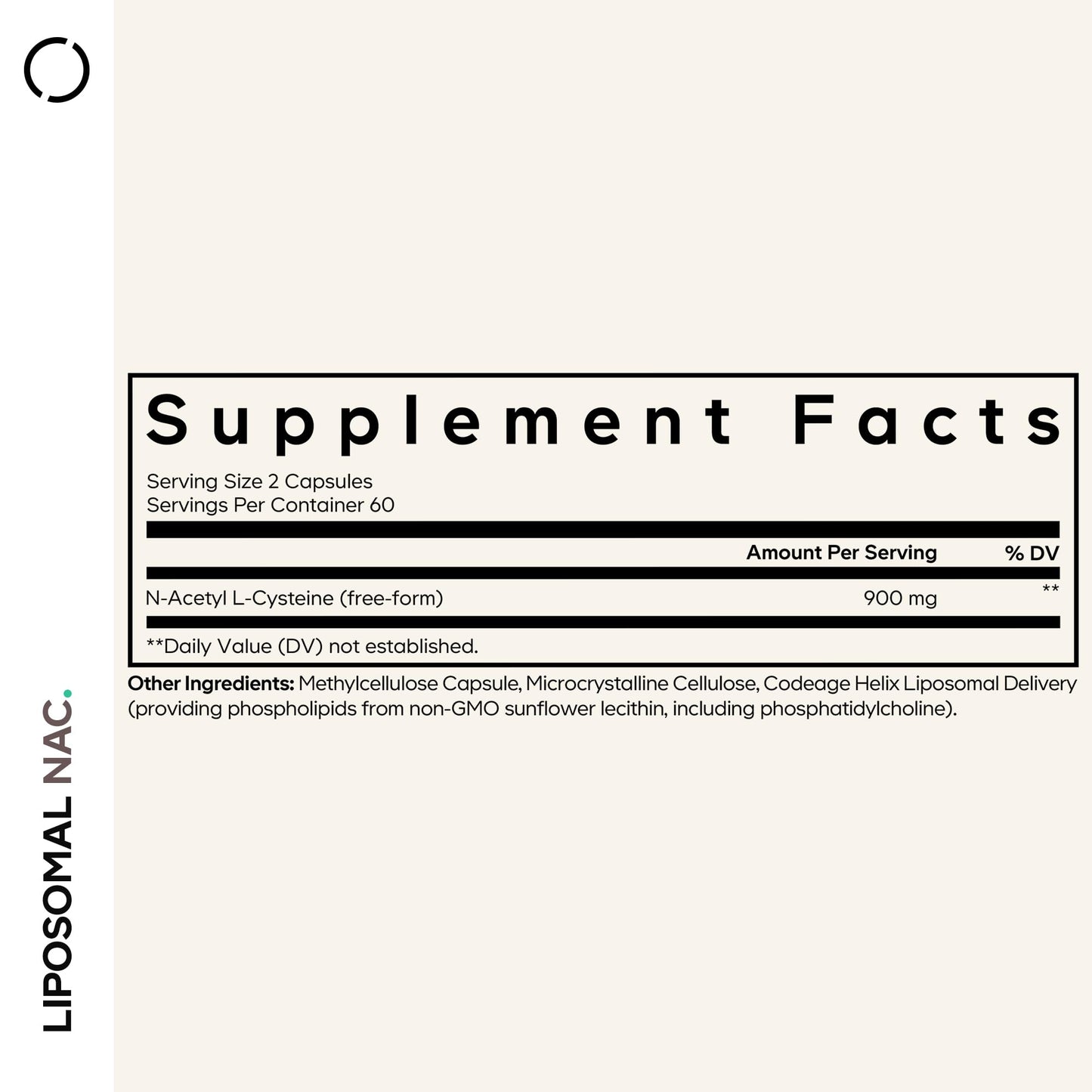 Codeage Liposomal NAC Supplement - N-Acetyl L-Cysteine Amino Acid - 2 Month Supply - Free-Form NAC - Phospholipid Complex - Vegan, Non-GMO, Gluten-Free, Dairy-Free - 120 Capsules - dailyvitalstore