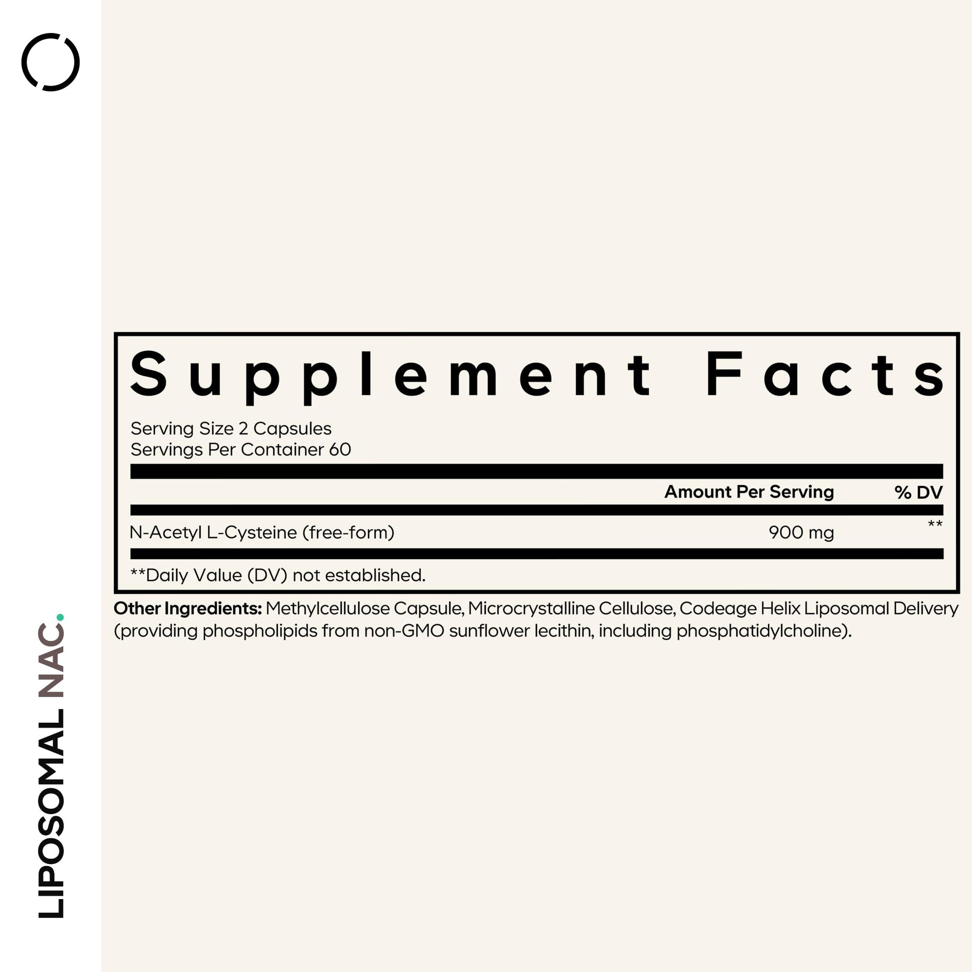 Codeage Liposomal NAC Supplement - N-Acetyl L-Cysteine Amino Acid - 2 Month Supply - Free-Form NAC - Phospholipid Complex - Vegan, Non-GMO, Gluten-Free, Dairy-Free - 120 Capsules - dailyvitalstore