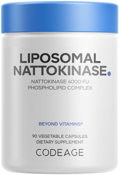Codeage Liposomal Nattokinase Supplement – Nattokinase 4000 FU, Liposomal Delivery - Vegan, Non-GMO – 90 Capsules - dailyvitalstore