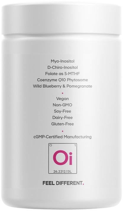 Codeage Liposomal Ovarian Inositol+ Supplement - Myo-Inositol & D-Chiro-Inositol 40:1 Blend, Folate 5-MTHF, CoQ10, Pomegranate & Wild Blueberry, Liposomal Delivery, Non-GMO, Gluten-Free - 120 Capsules - dailyvitalstore