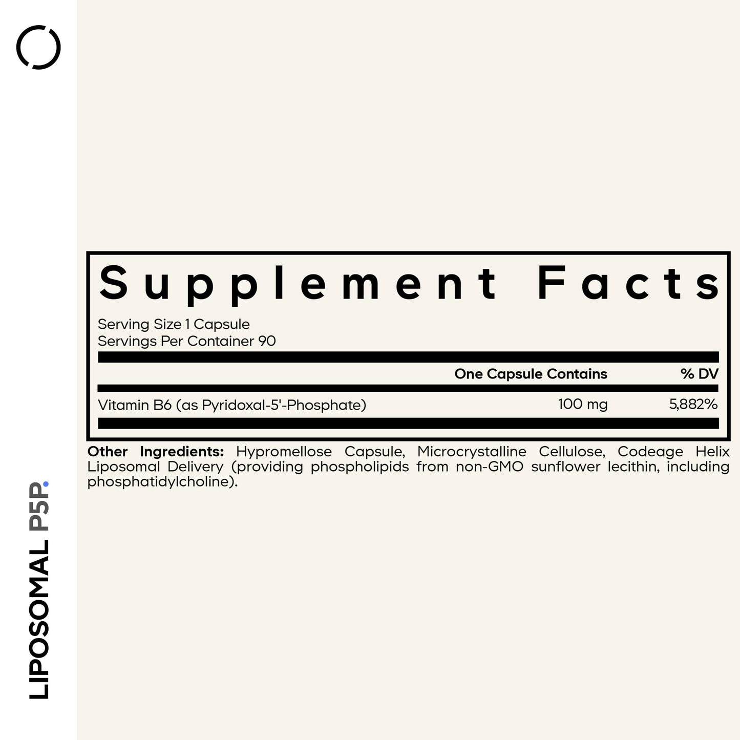 Codeage Liposomal P5P Supplement – Vitamin B6 as Pyridoxal-5'– Phosphate – Liposomal Delivery – Active B6 Form – 3-Month Supply – 1 Capsule Daily – Non-GMO – 90 Capsules - dailyvitalstore