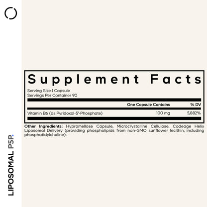 Codeage Liposomal P5P Supplement – Vitamin B6 as Pyridoxal-5'– Phosphate – Liposomal Delivery – Active B6 Form – 3-Month Supply – 1 Capsule Daily – Non-GMO – 90 Capsules - dailyvitalstore