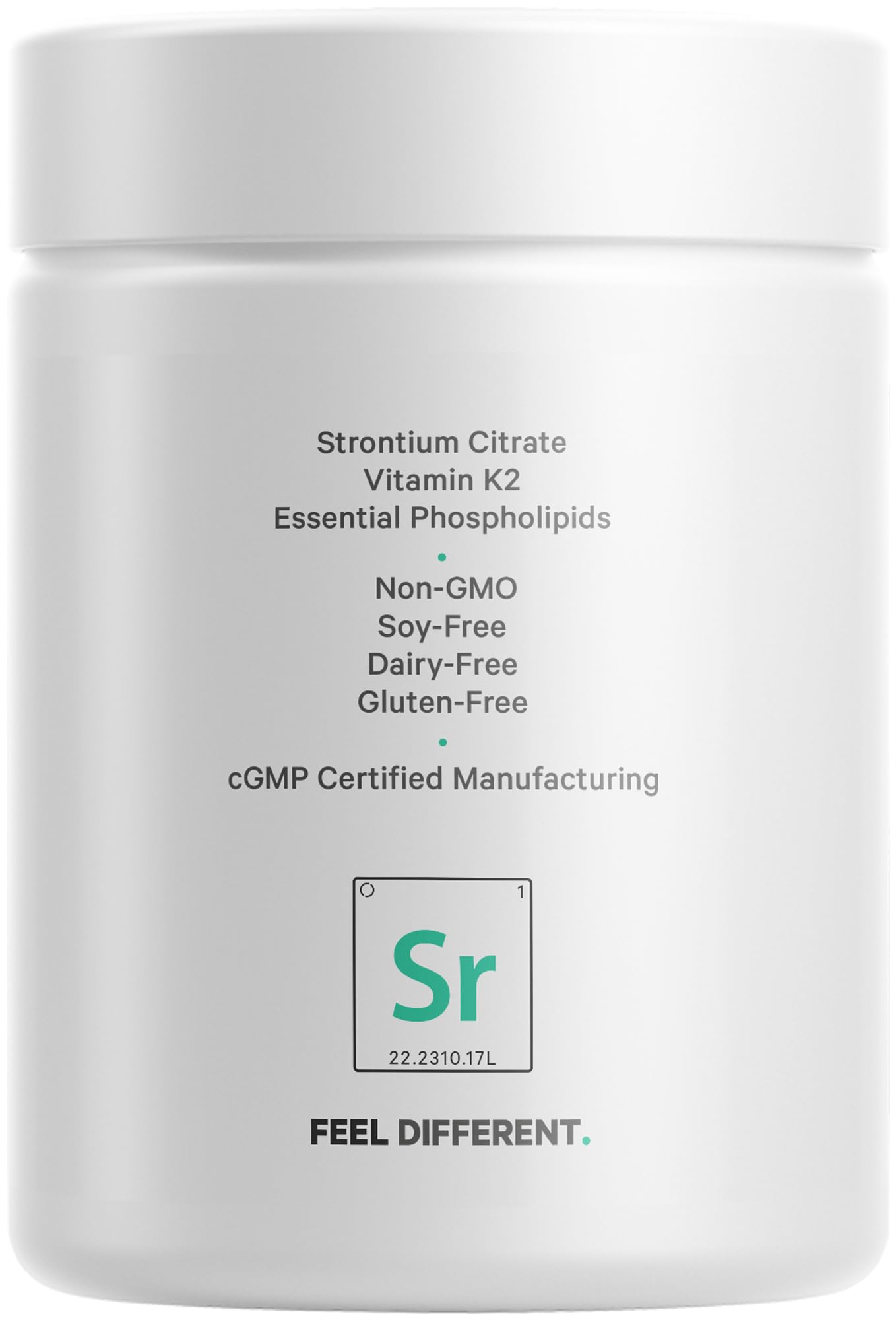 Codeage Liposomal Strontium Supplement - Strontium Citrate, Vitamin K2 MK-7, Liposomal Delivery, Non-GMO, Gluten-Free - 90 Capsules - dailyvitalstore
