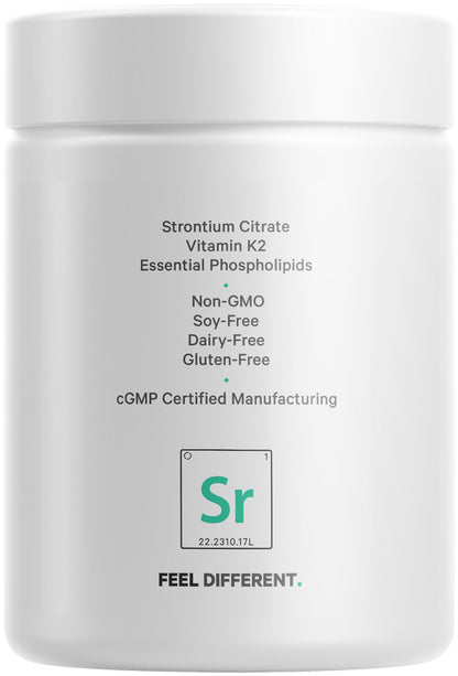 Codeage Liposomal Strontium Supplement - Strontium Citrate, Vitamin K2 MK-7, Liposomal Delivery, Non-GMO, Gluten-Free - 90 Capsules - dailyvitalstore
