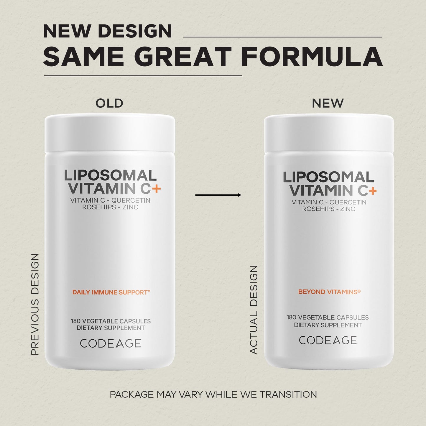 Codeage Liposomal Vitamin C 1500mg with Zinc, Elderberry, Citrus Bioflavonoids Grapefruit, Lemon, Orange Powder, Quercetin & Rose Hips Fruit – Vegan Supplement - Non-GMO, Vegan Pills, 180 Capsules - dailyvitalstore