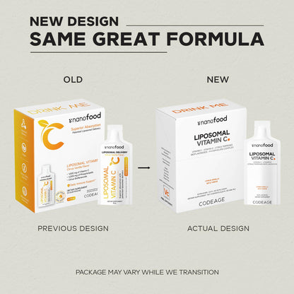 Codeage Liposomal Vitamin C Liquid 1000mg Vitamin C, 4000mg Essential Phospholipids, Supplement For Daily Immune Support, Liposomes For Absorption, Citrus Bioflavonoids, Vitamin E, Non-GMO, 32 Pouches - dailyvitalstore