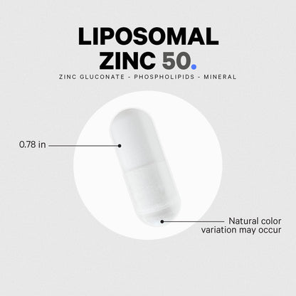 Codeage Liposomal Zinc Supplement – 3 Month Supply – One Per Day - 50 mg Zinc Gluconate Vitamin Pills - Essential Mineral Supplements Liposomal Delivery Matrix - Vegan Non-GMO - 100 Capsules - dailyvitalstore