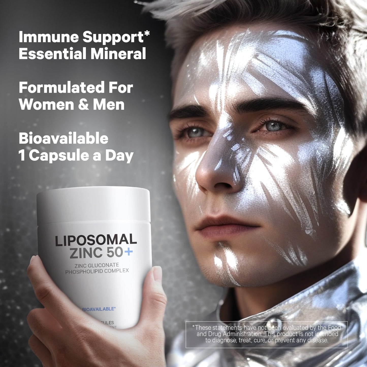 Codeage Liposomal Zinc Supplement – 3 Month Supply – One Per Day - 50 mg Zinc Gluconate Vitamin Pills - Essential Mineral Supplements Liposomal Delivery Matrix - Vegan Non-GMO - 100 Capsules - dailyvitalstore