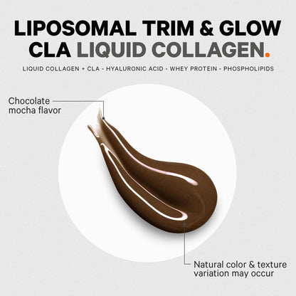 Codeage Liquid Collagen Supplement Chocolate Flavor, Beauty Trim & Glow Liposomal Collagen Peptides, CLA Conjugated Linoleic Acid, Hyaluronic Acid, Vitamin E, Hydrolyzed, Non-GMO, 15.22 fl oz - dailyvitalstore