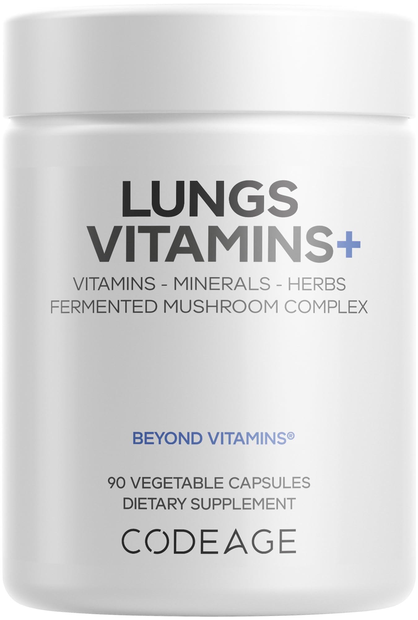 Codeage Lungs Vitamins, A, C, D, E, B6, Milk Thistle Lung Supplement, Zinc & Magnesium, Cordyceps, Reishi, Chaga, Poria, Tylophora, Ginger, Peppermint Leaf Organic Herb Cleanse - Non-GMO - 90 Capsules - dailyvitalstore