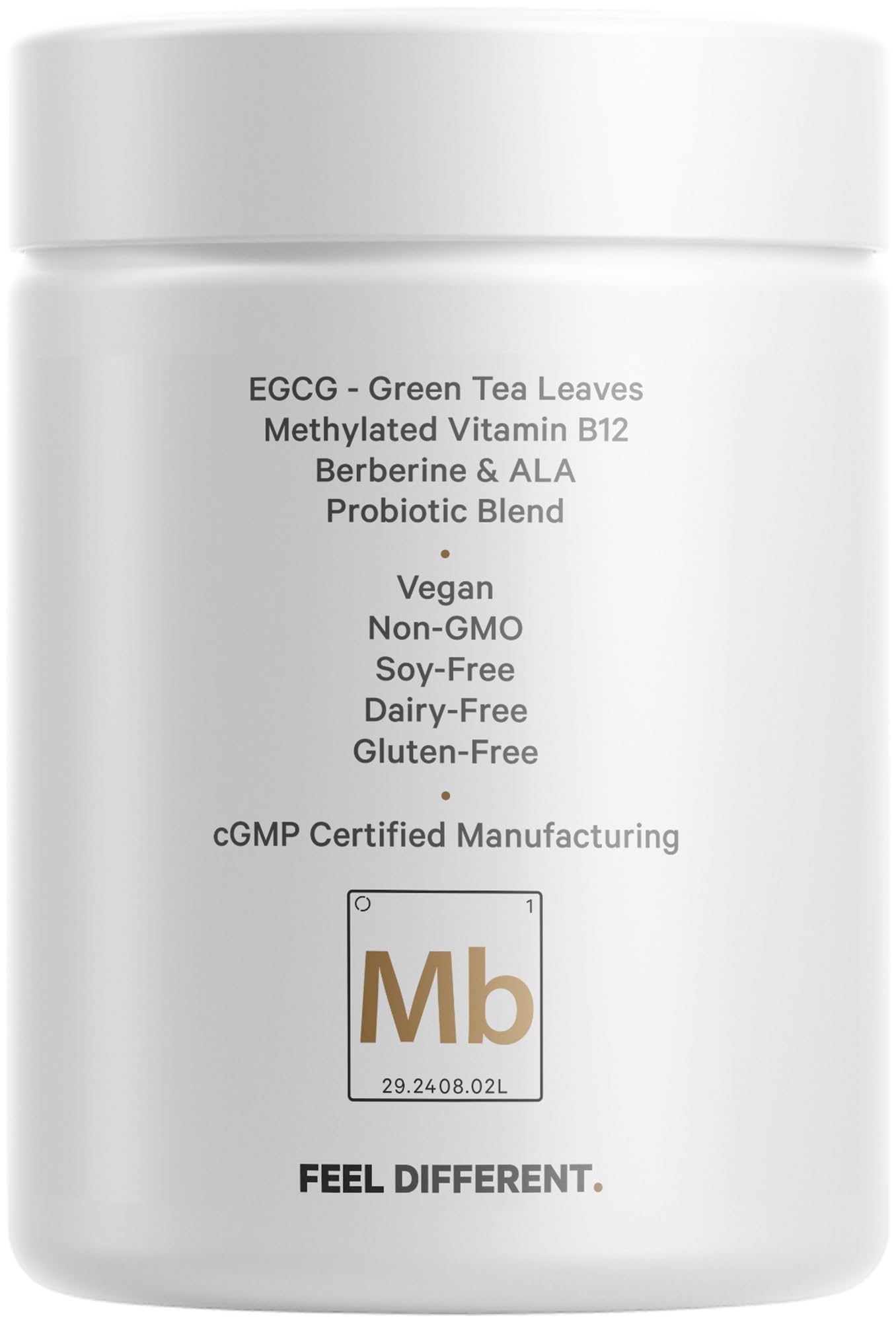 Codeage M-Burn Optimized Supplement - Decaffeinated Green Tea Std. to 50% EGCG, Berberine, Akkermansia, Vitamin B12 - Probiotics - Vitamins - 60 Capsules - dailyvitalstore
