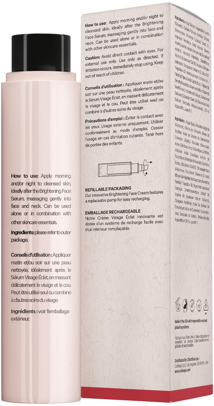 Codeage Maison Rouge Brightening Face Cream Refill Glutathione Cream, Collagen Peptides, Vitamin E, CoQ10 – Radiance & Antioxidant Complex – Paraben and Sulfates Free – Skin Care - 1.7 fl oz - dailyvitalstore