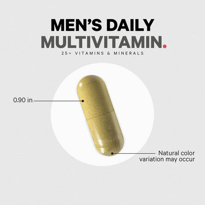 Codeage Men’s Daily Multivitamin – 25+ Essential Vitamins & Minerals, Organic Whole Foods, Probiotics, Omega-3, Zinc, Vitamins A, B, C, D, E & K – 120 Capsules - dailyvitalstore