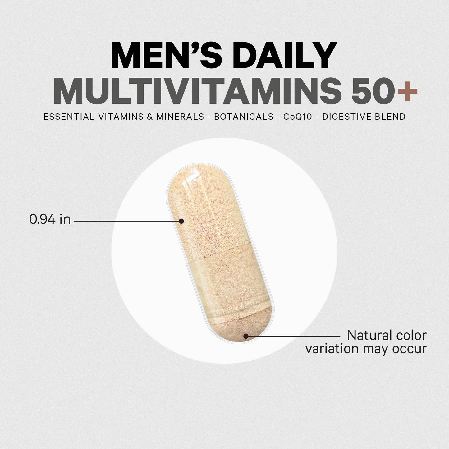 Codeage Men's Multivitamin 50+ Supplement - Essential Vitamins for Men Over 50 Years Old, Minerals, CoQ10, Turmeric, Saw Palmetto, Maca, Panax Ginseng, Probiotics & Botanicals - Non-GMO - 90 Capsules - dailyvitalstore