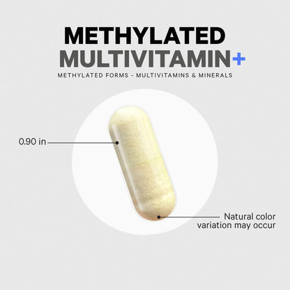 Codeage Methylated Multivitamin Supplement - B-Vitamin, Vitamins A, C, D, E, K2, B12 Methylcobalamin - L-Methylfolate - Magnesium, CoQ10, DIM, Probiotics, Benfotiamine, Lithium, Calcium - 90 Capsules - dailyvitalstore