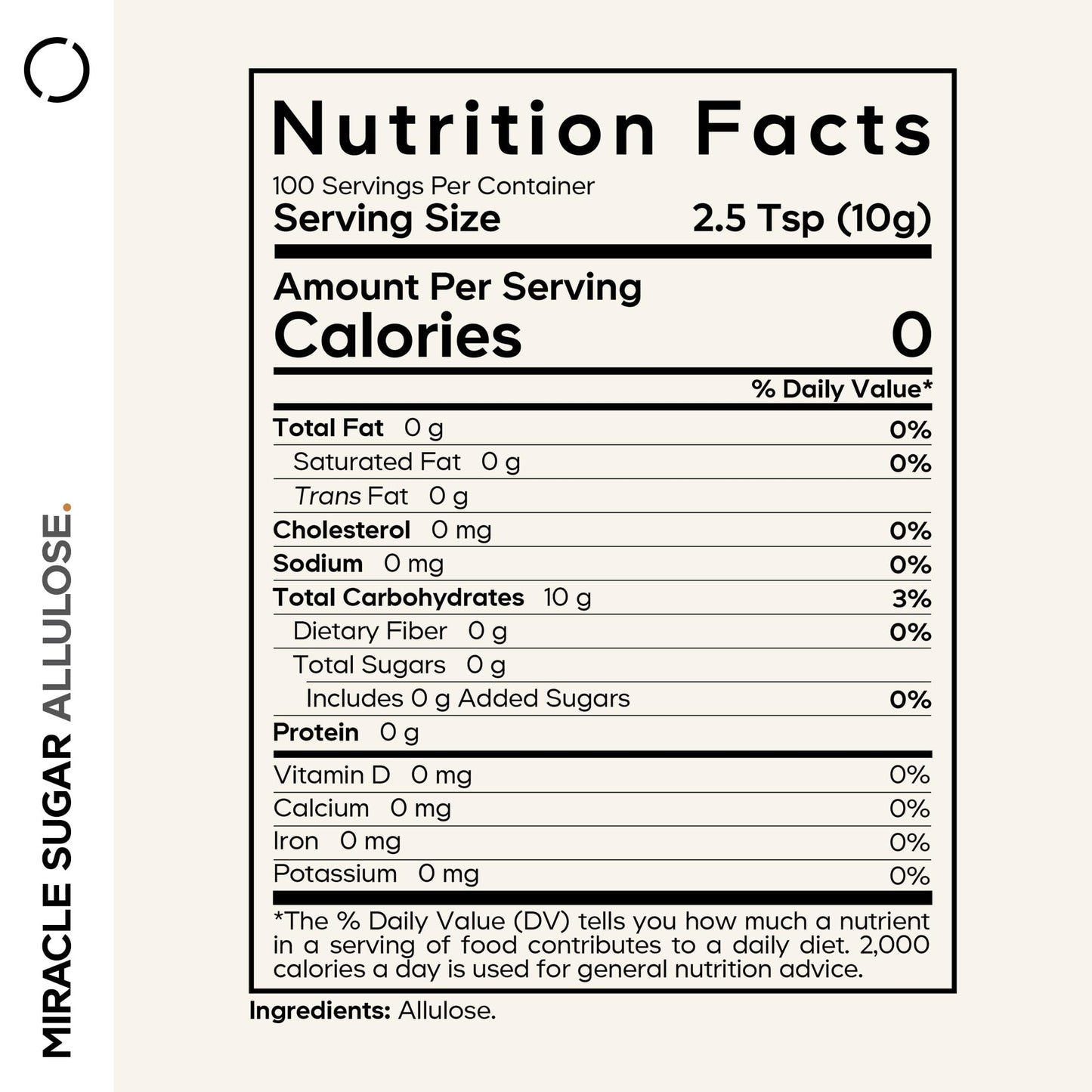Codeage Miracle Sugar Allulose Powder - All-purpose Zero Calorie Allulose Sweetener, +3 Month Supply - 0 Net-Carbs - Rare Sugar Alternative to Stevia, Aspartame & Liquid - Non-GMO - 35.27 Oz - dailyvitalstore