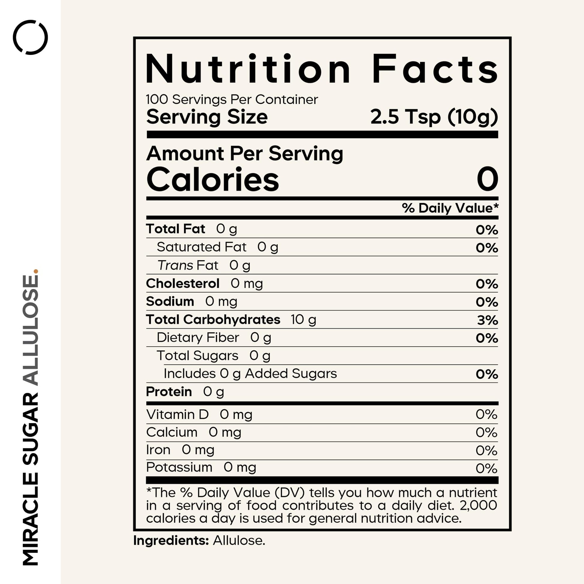 Codeage Miracle Sugar Allulose Powder - All-purpose Zero Calorie Allulose Sweetener, +3 Month Supply - 0 Net-Carbs - Rare Sugar Alternative to Stevia, Aspartame & Liquid - Non-GMO - 35.27 Oz - dailyvitalstore